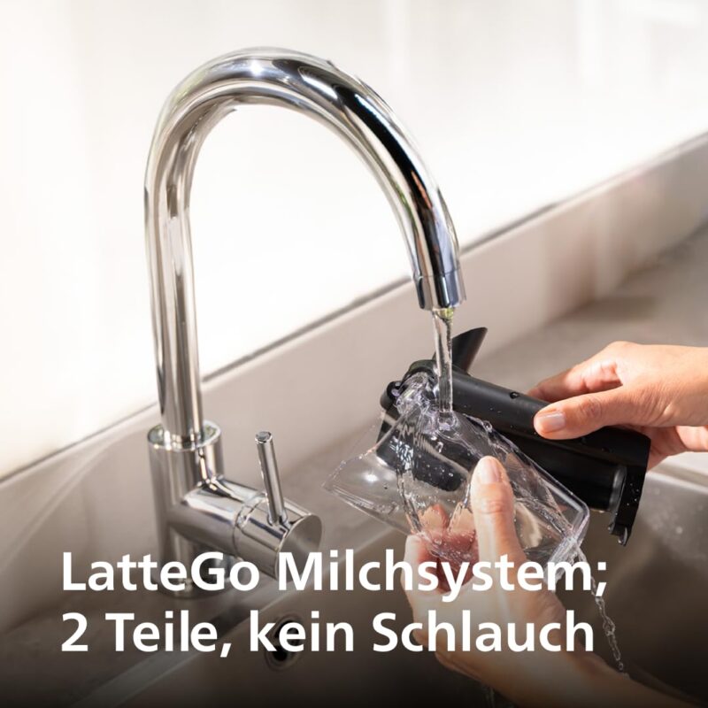 PHILIPS Serie 5500 Kaffeevollautomat inkl. Latte Go, SilentBrew-Technologie, Schnellstart. Aromatischer Kaffee aus frisch gemahlenen Bohnen, 20 Heiß- und Eisgetränke, Grau (EP5544/50) – Bild 2