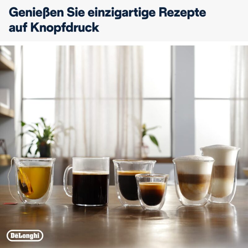 De'Longhi Magnifica Evo ECAM 292.81.B Kaffeevollautomat mit LatteCrema Milchsystem, 7 Direktwahltasten für Cappuccino, Espresso und weitere Kaffeespezialitäten, 2-Tassen-Funktion, Schwarz – Bild 6