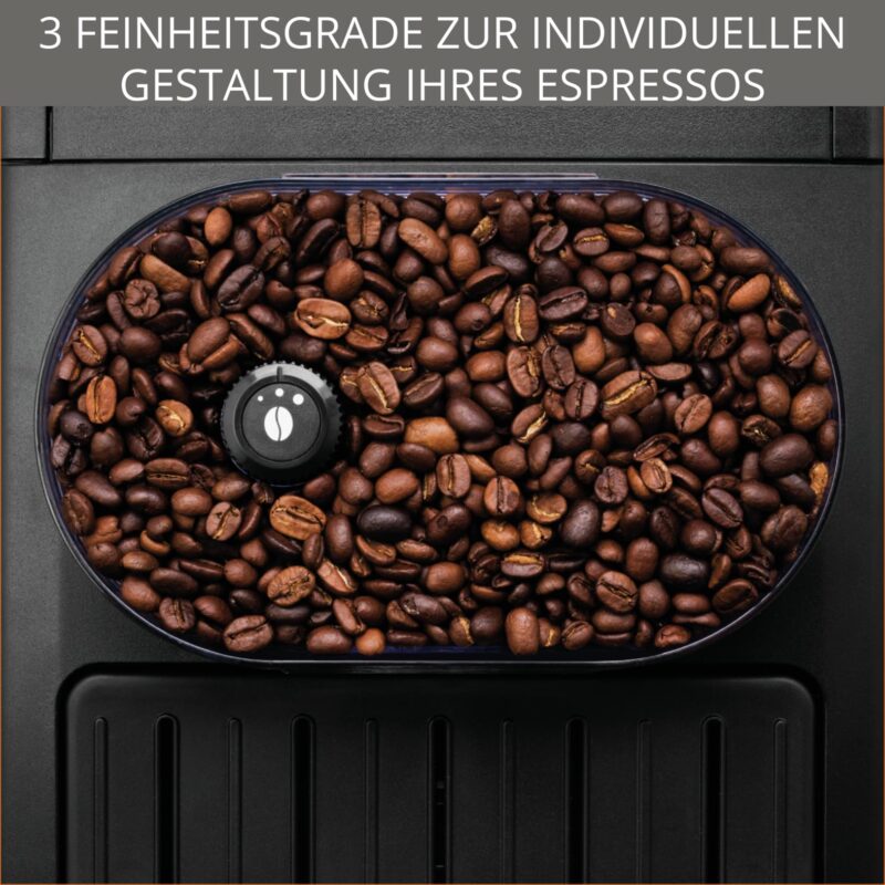 Krups Arabica Picto Kaffeevollautomat, Milchschaumdüse, 2-Tassen-Funktion, Drehregler, Einfache Reinigung, Kaffeemaschine, Schwarz, EA810870 – Bild 6