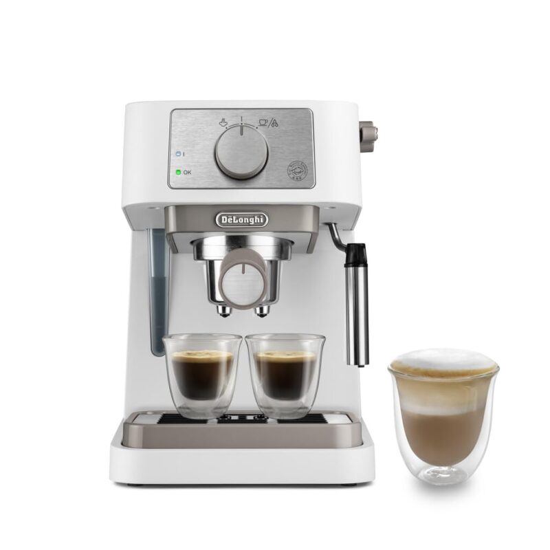 De'Longhi Manuelle Kaffeemaschine Stilosa EC260.W, 15 Bar Druck, Cappuccino-System