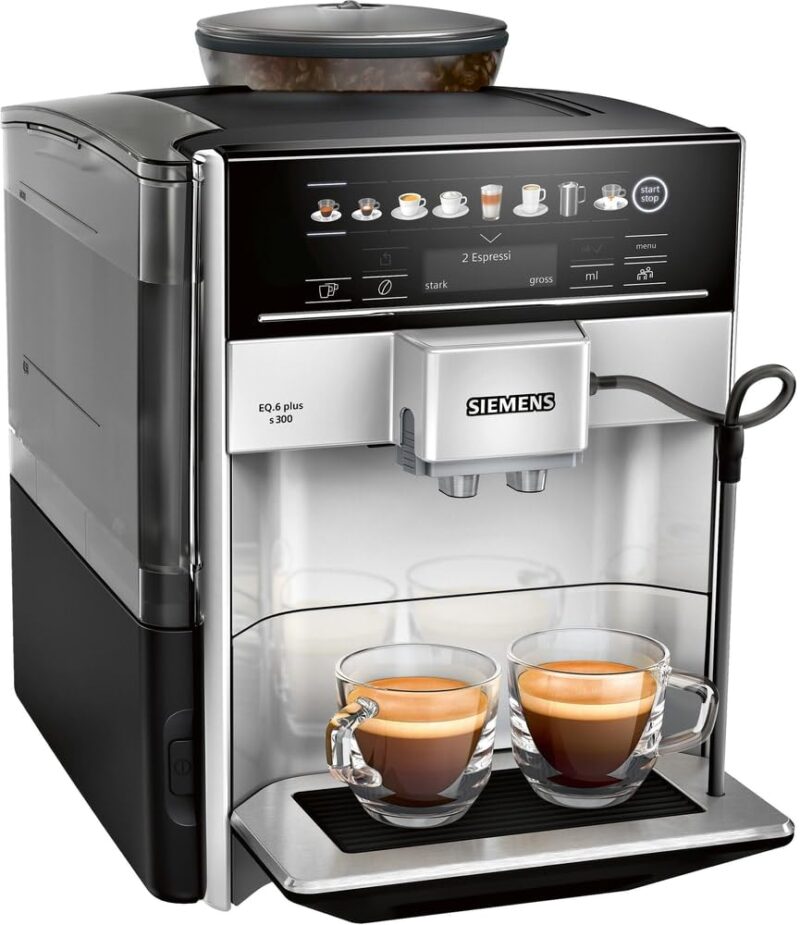 SIEMENS Kaffeevollautomat EQ.6 plus s300 TE653501DE, für viele Kaffeespezialitäten