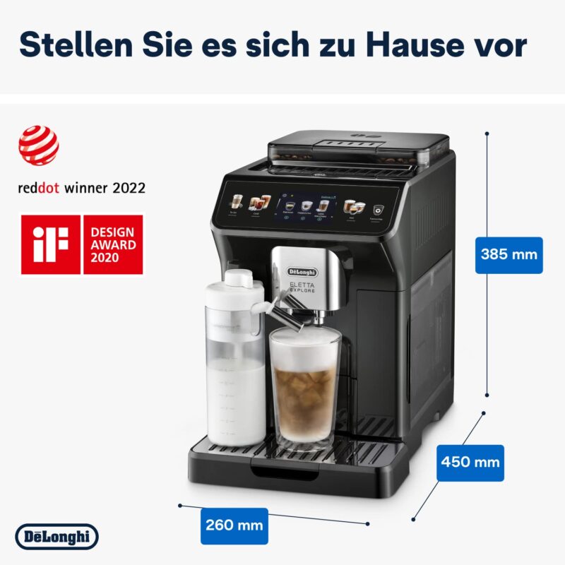 De'Longhi Eletta Explore ECAM452.57.G Kaffeevollautomat mit LatteCrema Milchsystem – Bild 19