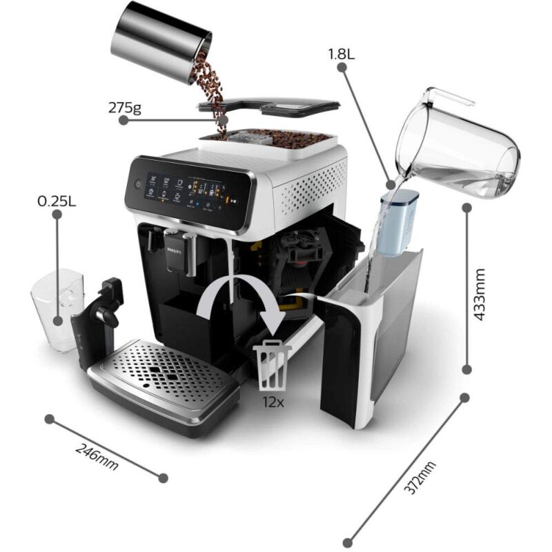 PHILIPS Kaffeevollautomaten, Weiß, ohne WLAN-Konnektivität – Bild 4