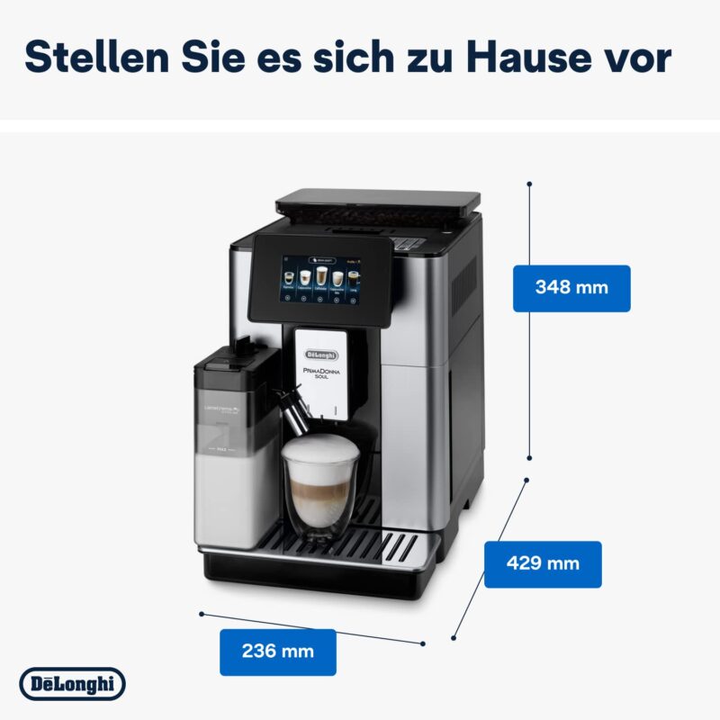 De'Longhi PrimaDonna Soul Perfetto ECAM 612.55.SB Kaffeevollautomat mit LatteCrema Milchsystem – Bild 8