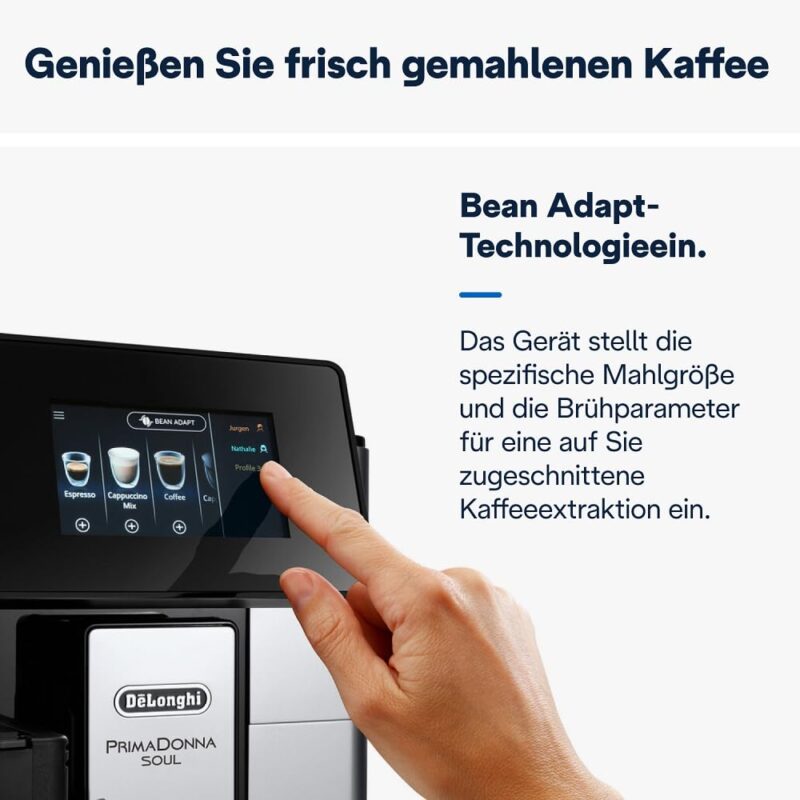 De'Longhi PrimaDonna Soul Perfetto ECAM 612.55.SB Kaffeevollautomat mit LatteCrema Milchsystem – Bild 3