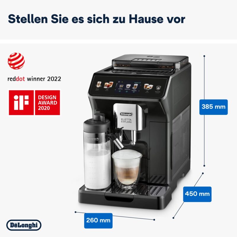 De'Longhi Eletta Explore ECAM452.57.G Kaffeevollautomat mit LatteCrema Milchsystem – Bild 9