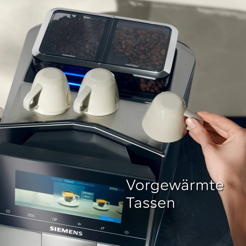 SIEMENS Kaffeevollautomat EQ900 TQ905D03, App-Steuerung, Full-Touch Display – Bild 57