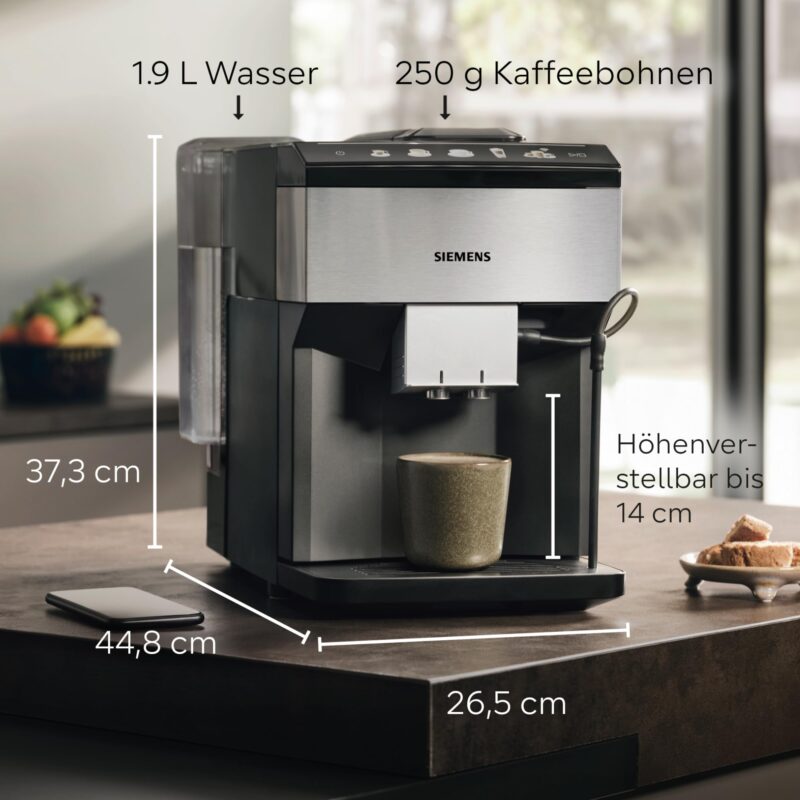 Siemens Kaffeevollautomat EQ500 integral TQ513D01, viele Kaffeespezialitäten – Bild 21