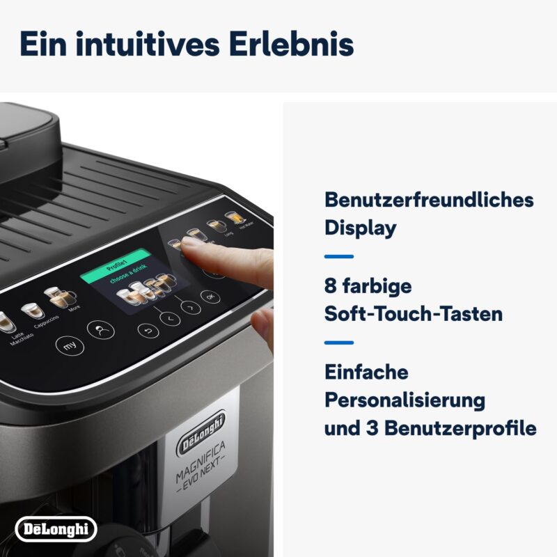 De'Longhi Magnifica Evo ECAM 292.81.B Kaffeevollautomat mit LatteCrema Milchsystem – Bild 17