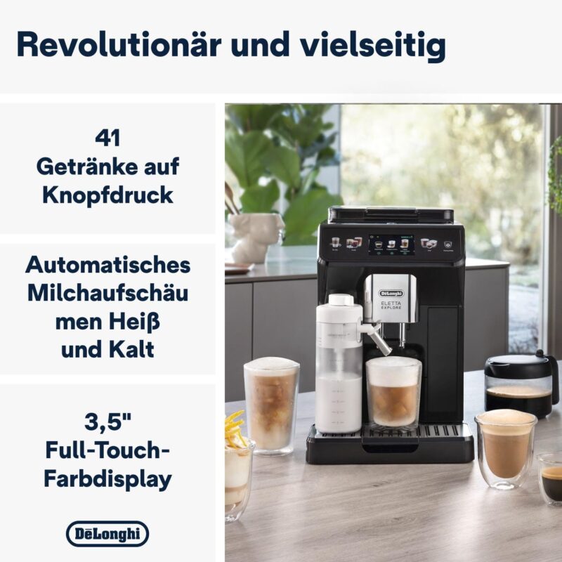 De'Longhi Eletta Explore ECAM452.57.G Kaffeevollautomat mit LatteCrema Milchsystem – Bild 3