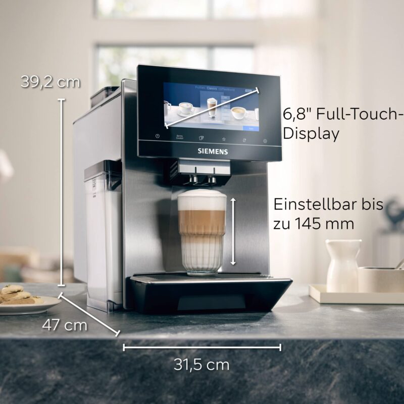 SIEMENS Kaffeevollautomat EQ900 TQ905D03, App-Steuerung, Full-Touch Display – Bild 51