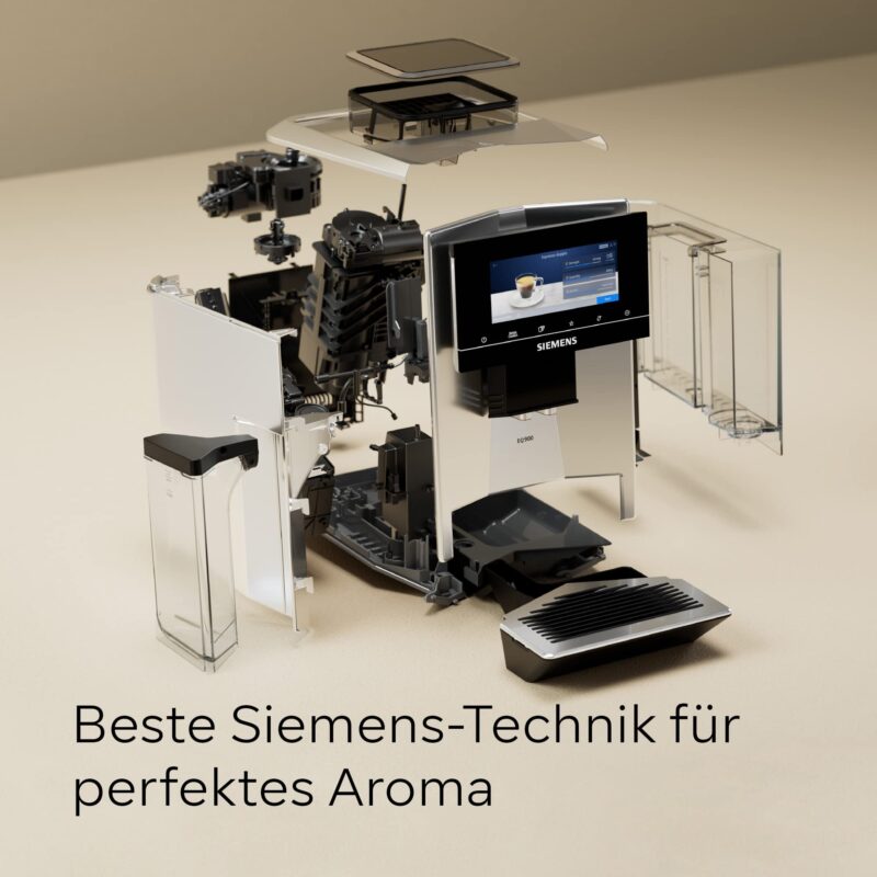 SIEMENS Kaffeevollautomat EQ900 TQ905D03, App-Steuerung, Full-Touch Display – Bild 12