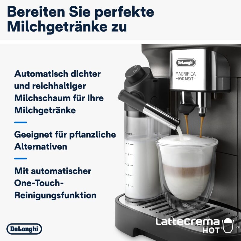 De'Longhi Magnifica Evo ECAM 292.81.B Kaffeevollautomat mit LatteCrema Milchsystem – Bild 15