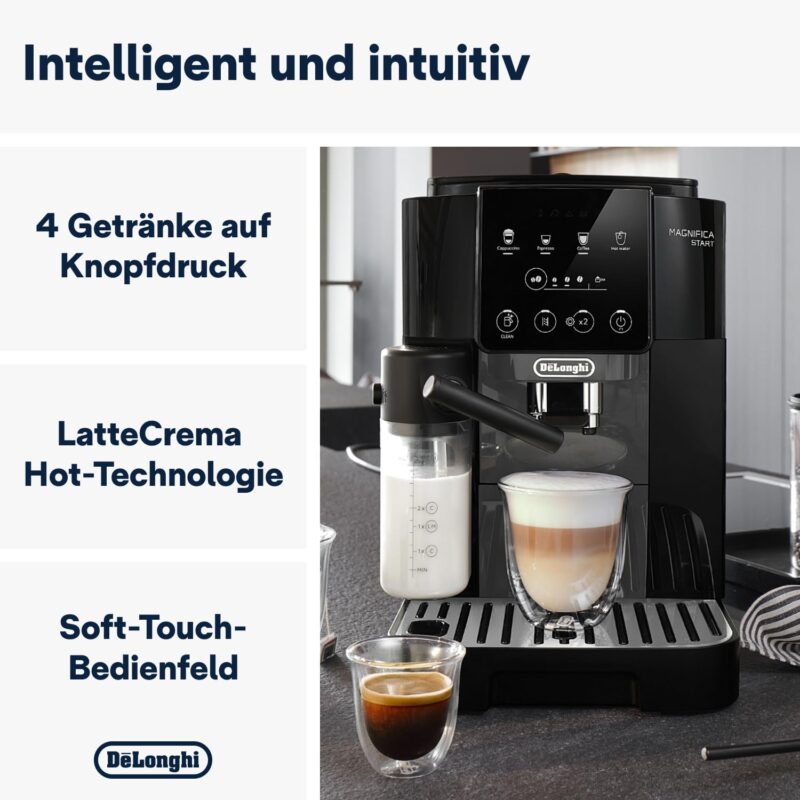 De'Longhi Magnifica Start ECAM222.60.BG, Kaffeevollautomat mit LatteCrema-Milchsystem – Bild 4