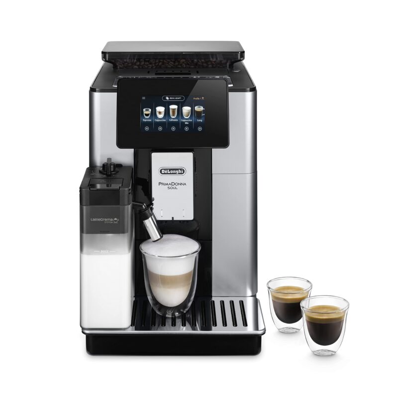 De'Longhi PrimaDonna Soul Perfetto ECAM 612.55.SB Kaffeevollautomat mit LatteCrema Milchsystem