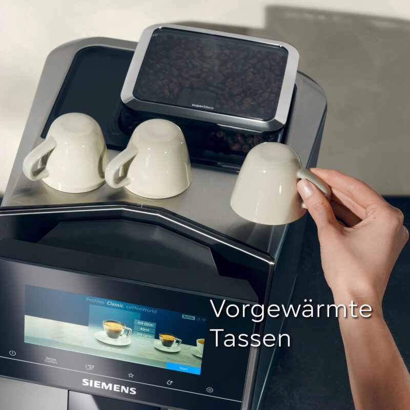 SIEMENS Kaffeevollautomat EQ900 TQ905D03, App-Steuerung, Full-Touch Display – Bild 13