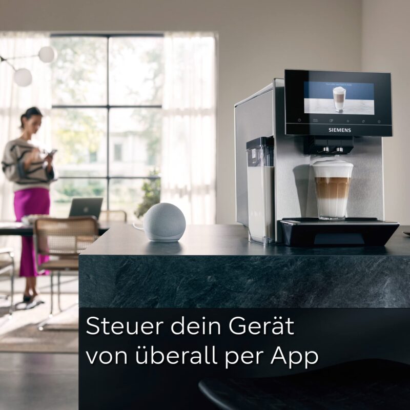 SIEMENS Kaffeevollautomat EQ900 TQ905D03, App-Steuerung, Full-Touch Display – Bild 9