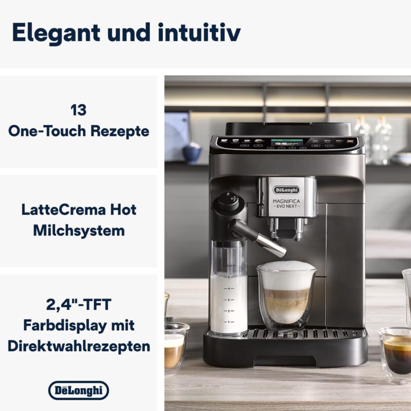 De'Longhi Magnifica Evo ECAM 292.81.B Kaffeevollautomat mit LatteCrema Milchsystem – Bild 13