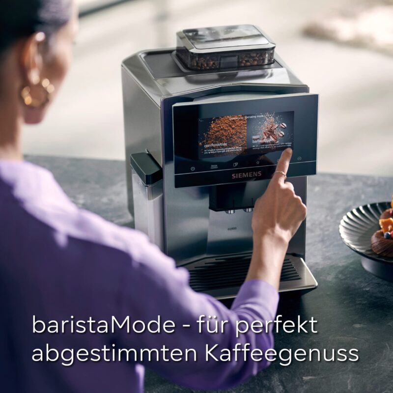 SIEMENS Kaffeevollautomat EQ900 TQ905D03, App-Steuerung, Full-Touch Display – Bild 8