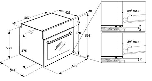 Bauknecht BAR2S K8 V2 IN Dampf - Backofen inklusive 2 - fach Backauszug/A+/71 L Maxi - Garraum/Heißluft/Gentle Steam mit Feuchtigkeitszugabe/Einfaches Reinigen mit SmartClean - Innenraum, Edelstahl - 4011577840452