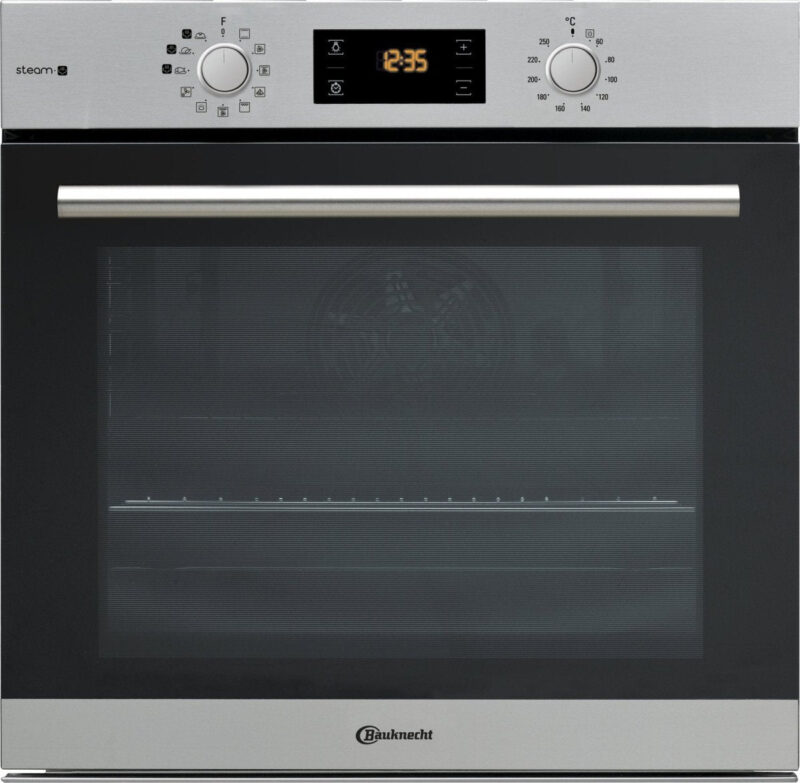 Bauknecht BAR2S K8 V2 IN Dampf - Backofen inklusive 2 - fach Backauszug/A+/71 L Maxi - Garraum/Heißluft/Gentle Steam mit Feuchtigkeitszugabe/Einfaches Reinigen mit SmartClean - Innenraum, Edelstahl - 4011577840452