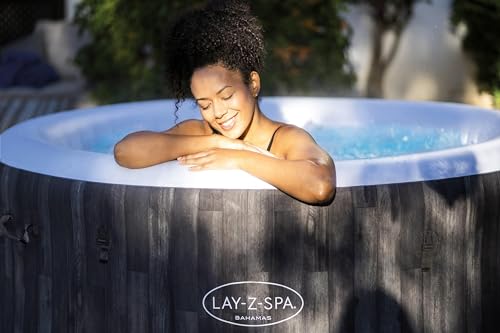 Bestway LAY - Z - SPA Bahamas AirJet™ Whirlpool, 180 x 66 cm, 2 - 4 Personen, rund, Holz - Optik - 6942138975840