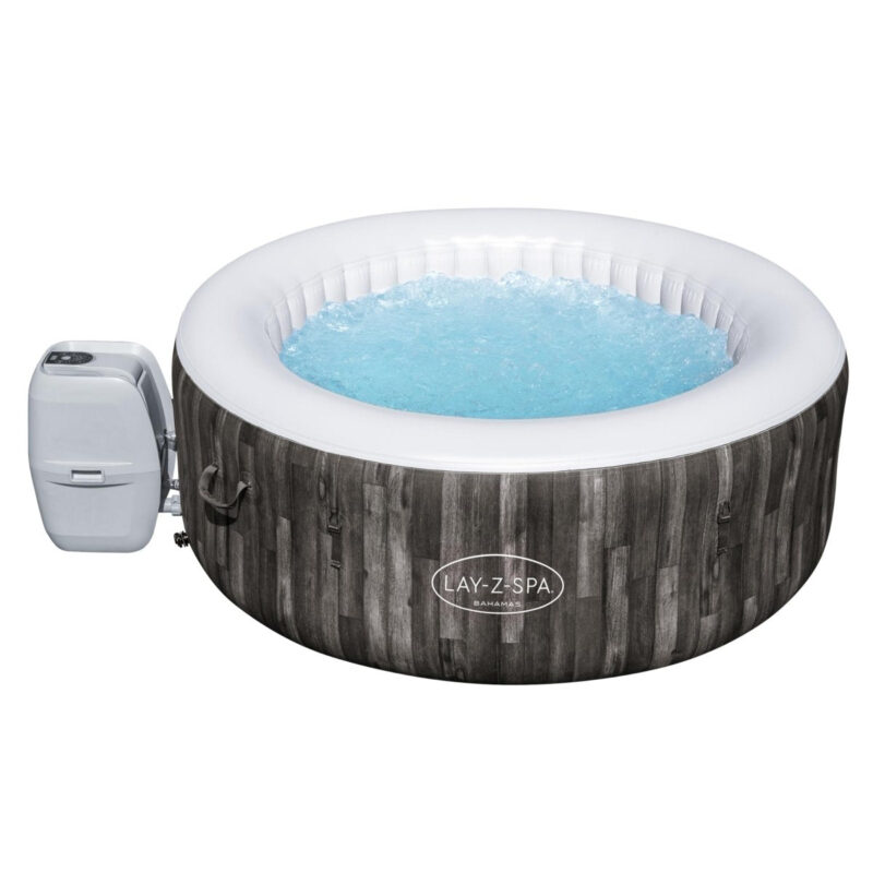 Bestway LAY - Z - SPA Bahamas AirJet™ Whirlpool, 180 x 66 cm, 2 - 4 Personen, rund, Holz - Optik - 6942138975840