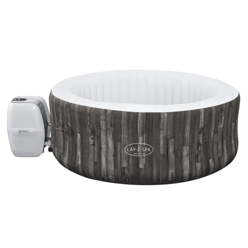 Bestway LAY - Z - SPA Bahamas AirJet™ Whirlpool, 180 x 66 cm, 2 - 4 Personen, rund, Holz - Optik - 6942138975840