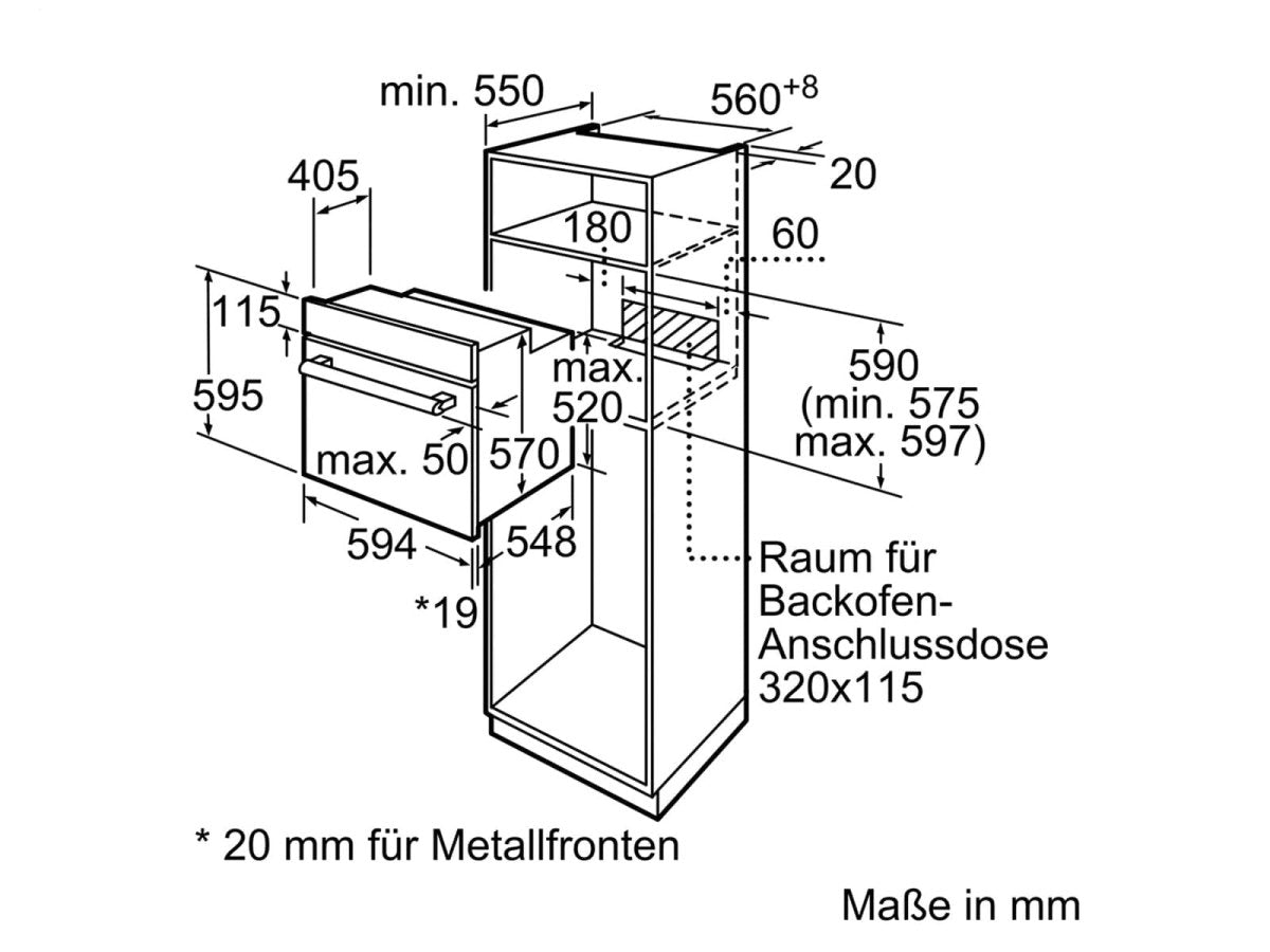 Bosch HBF133BR0 Serie 2 Einbau - Backofen, 60 x 60 cm, EcoClean Direct Reinigungshilfe, 3D Heißluft Backen auf 3 Ebenen, LED - Display, Schnellaufheizung, Kindersicherung, Schwarz, Updated - 4242005047369